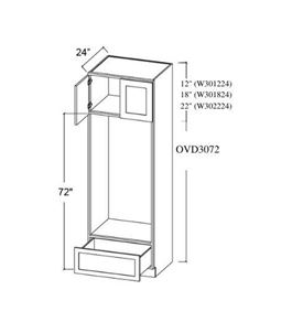 Double Oven Cabinets - 2-Doors - Order Base & wall Section