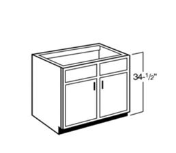 Sink or Cooktop Bases w-2-Dummy Drawer - No Shelf