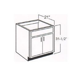 Vanity Sink Bases - 1-Dummy Drawer Face 2-Doors