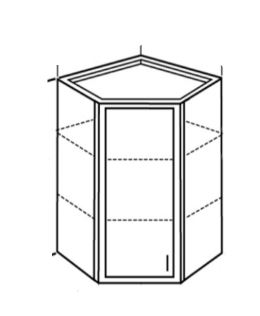 Wall Diagonal Corner Cabinets - Single Door